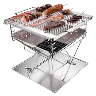 Coman MT-045 outdoor supplies burning fire barbecue grill stainless steel folding barbecue grill burning fire table