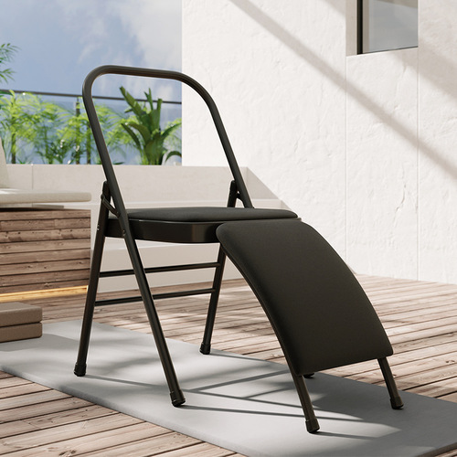Thickened Iyengar yoga chair multi-purpose metal foldable fitness chair yoga with lumbar support stretch assist chair