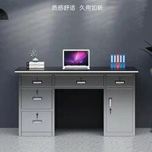 不锈钢办公桌车间工作实验收银操作写字医疗台桌子带锁抽屉电脑桌