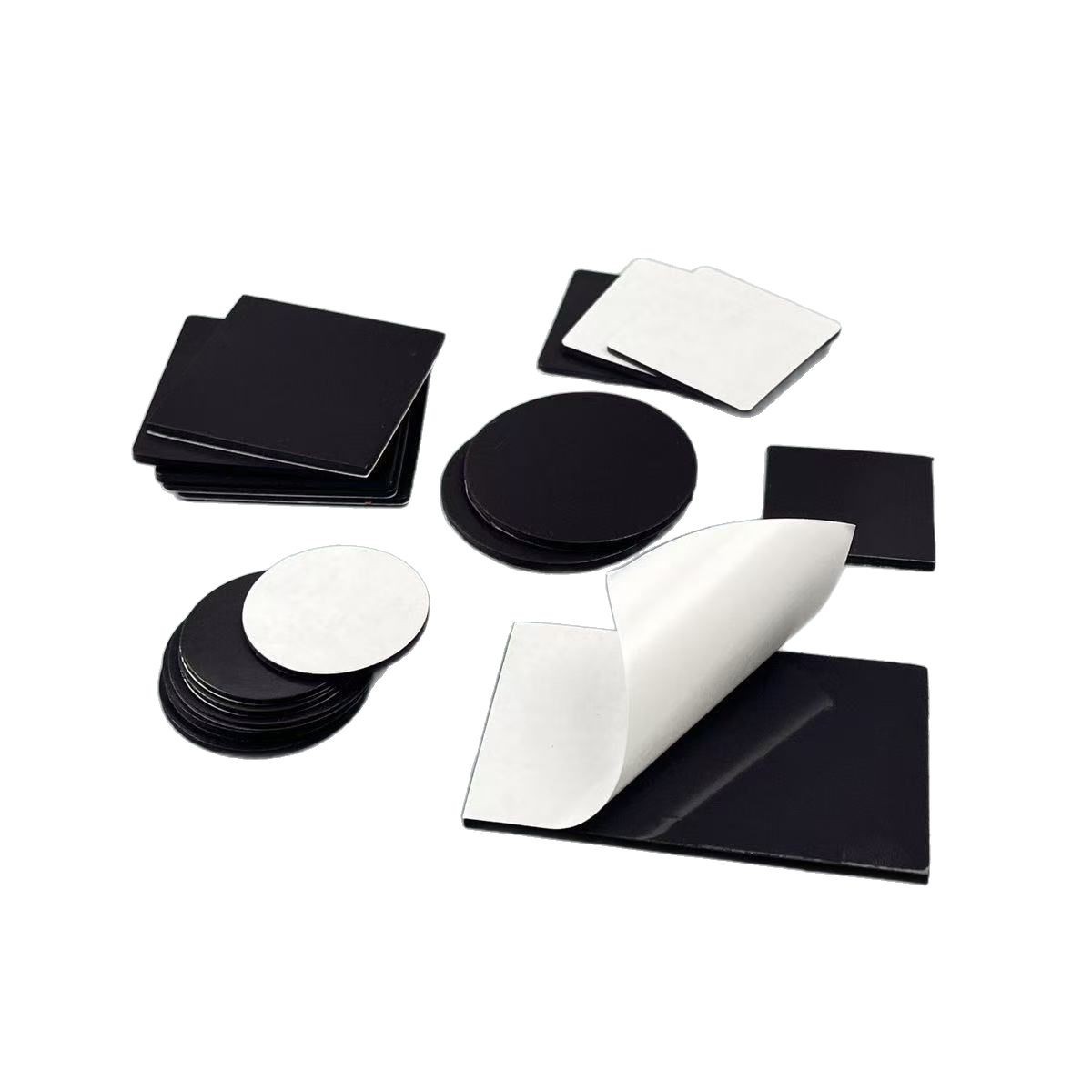 正方形の円形の柔らかい磁石の磁気はパッチDIYアクリルの冷蔵庫を貼って材料の四角の5cmの長方形を貼ります。