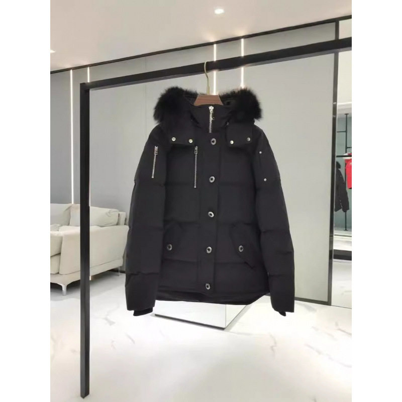 Moose Scissor Down Jacket 06/05 Model Unisex Couple's Coat with Fox Fur Collar Outdoor Ski Wear