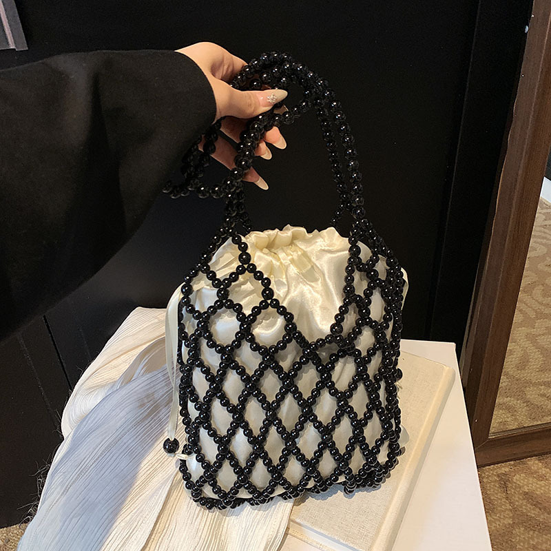 Bolso de moda coreano 2025 primavera y verano nuevo bolso femenino diseño de nicho bolso de hombro estilo occidental bolso de mensajero con cuentas marea