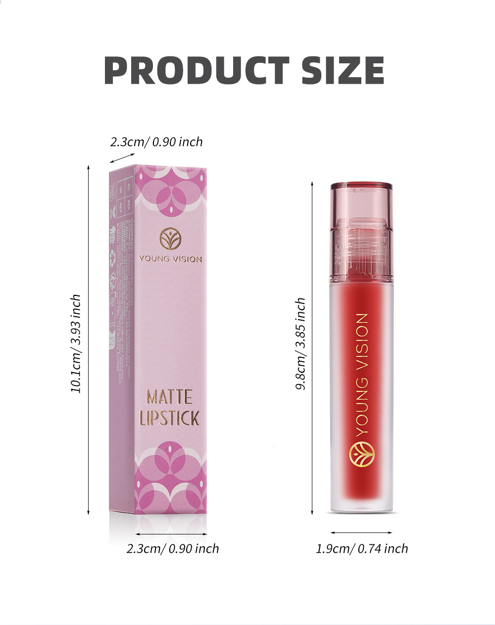 YOUNG VISION Matte lip gloss, velvet, non-stick, 6 colors available, liquid lipstick lip gloss undefined