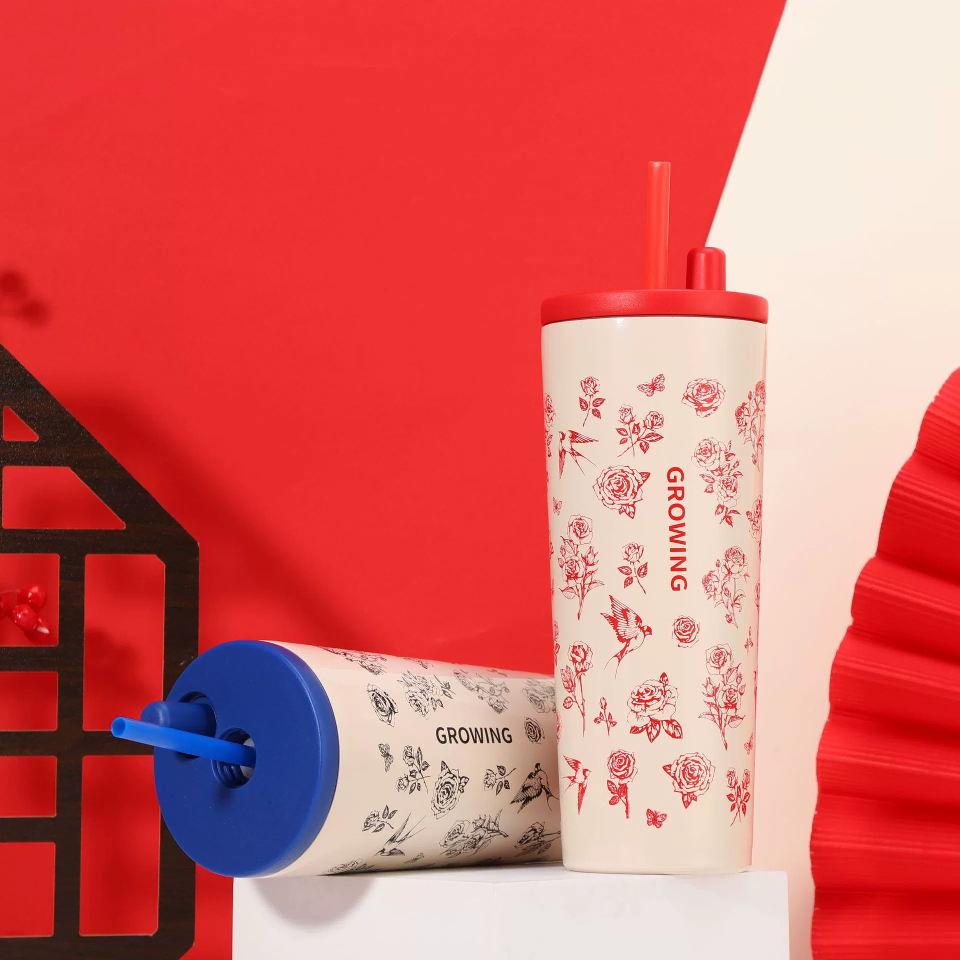 2024 новый керамический вкладыш вакуум большой емкости изоляционный стакан с высоким значением для студентов удобный соломинный открытый стакан