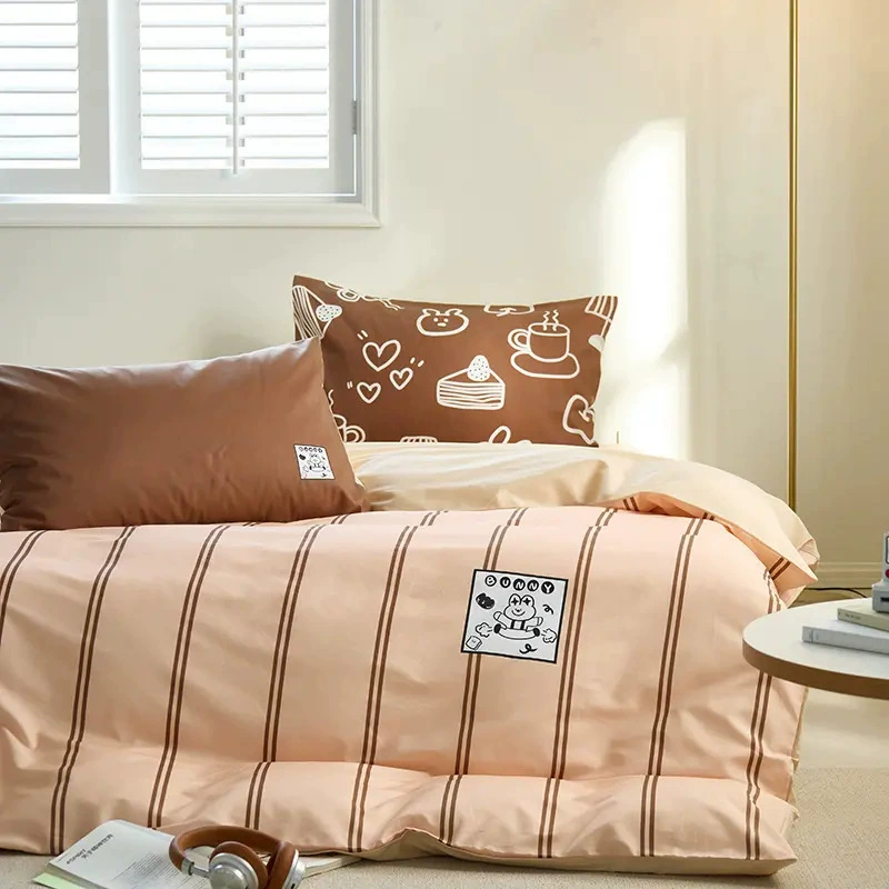 Детский комплект постельного белья Bluebird Cotton - 4 предмета, размер 1.8 м/1.5 м, яркие рисунки для учащихся начальной школы