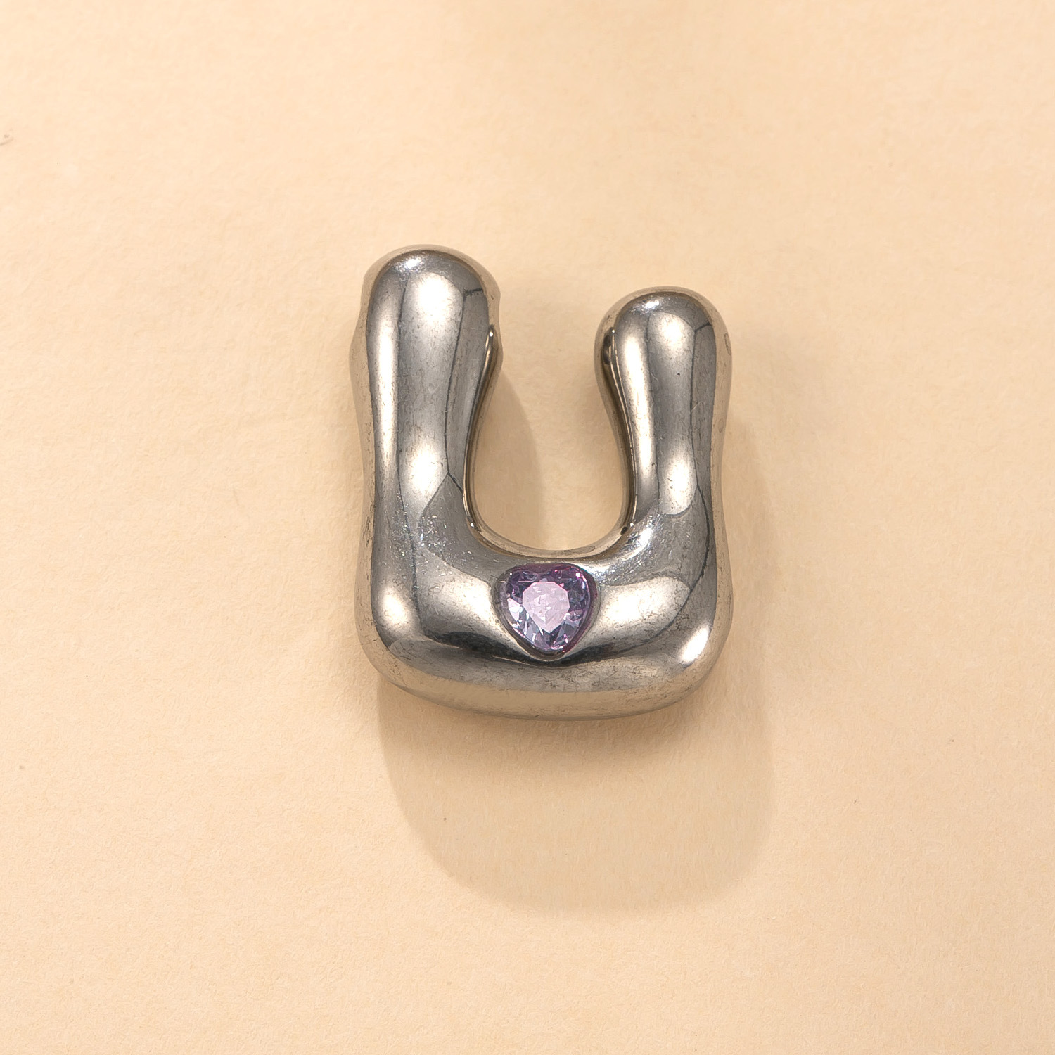 Colgante único transfronterizo de joyería de acero inoxidable fundición con incrustaciones de diamantes de color 26 letras accesorios de collar moda simple pulsera briy