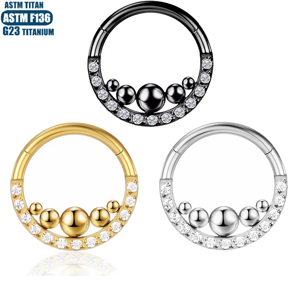 Pointed labret stud close-up product detail