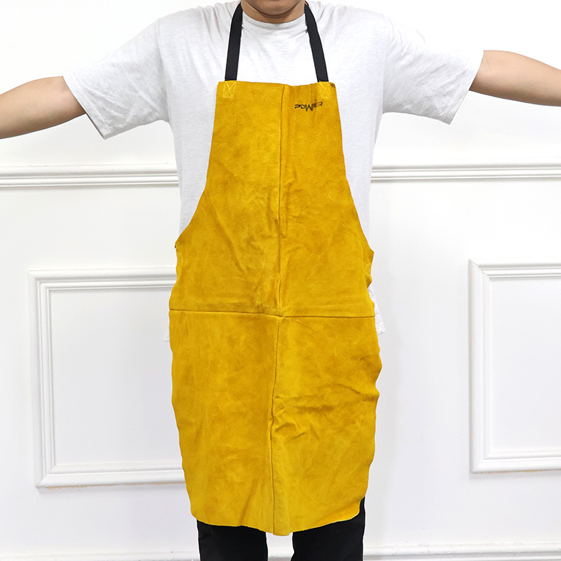 厂家供应PL品牌牛二层电焊围裙现货耐高温阻燃防护劳保围裙批发