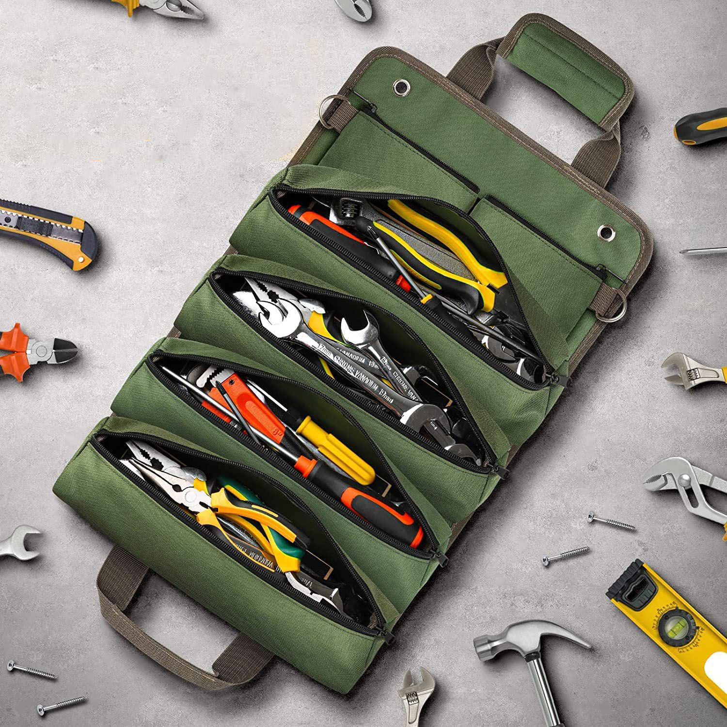다기능 다목적 롤 전기 도구 가방 자동차 교수형 저장 가방 자동차 하드웨어 도구 가방 도매 수 있습니다