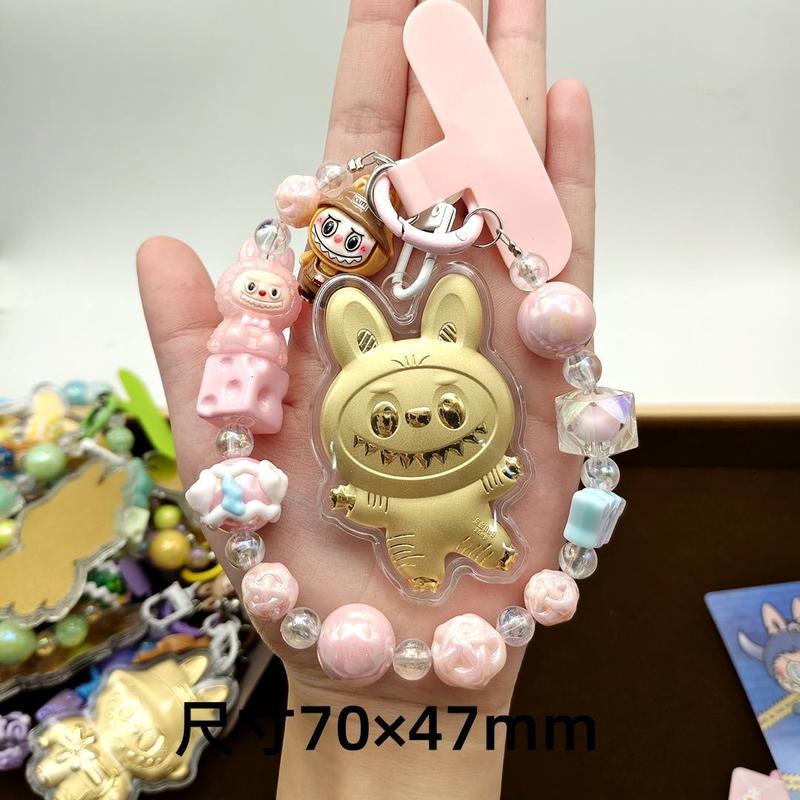 純金 999 ラブブ携帯電話チェーンゴールドラブブ漫画キャラクターバッグペンダントキーホルダーペンダントギフト|undefined