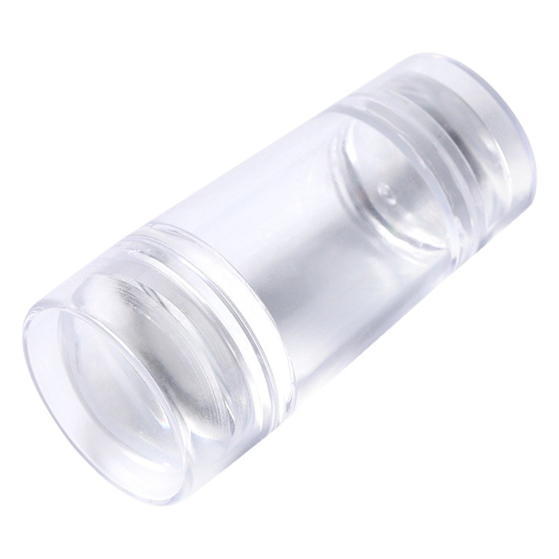 Manicura sello francés silicona doble cabeza tamaño transferencia cabeza transparente herramienta de impresión con raspador fototerapia traje de uñas