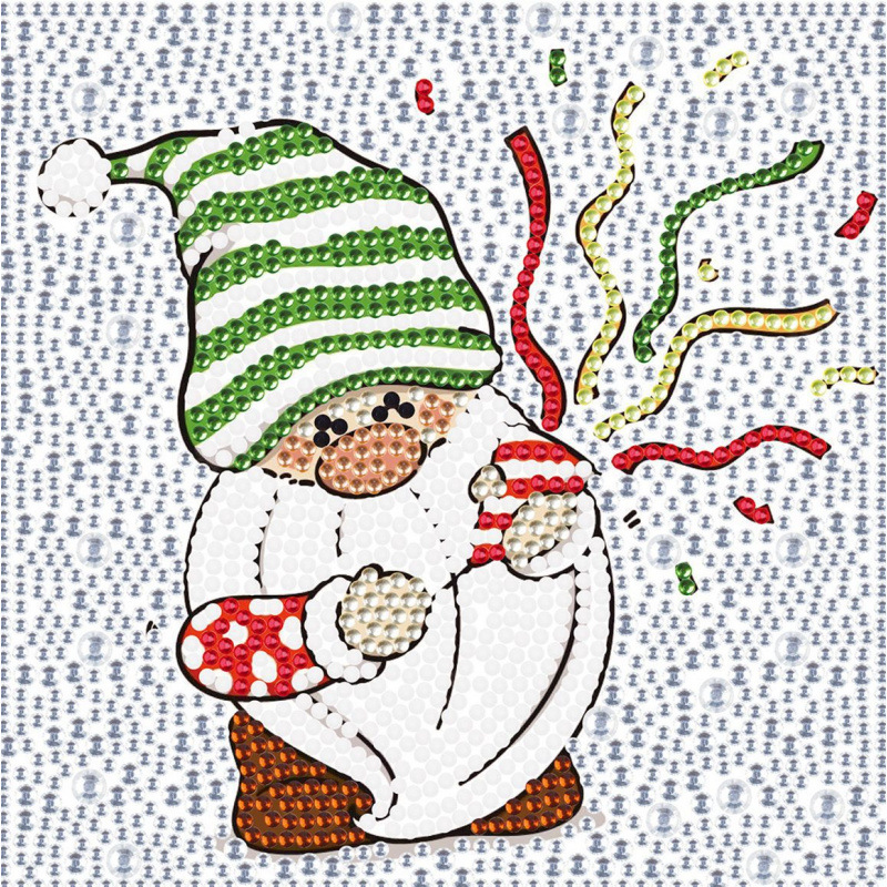 Diamante 5D dibujos animados transfronterizos para niños Papá Noel lindo muñeco de nieve DIY diamante pegatinas tamaño taladro