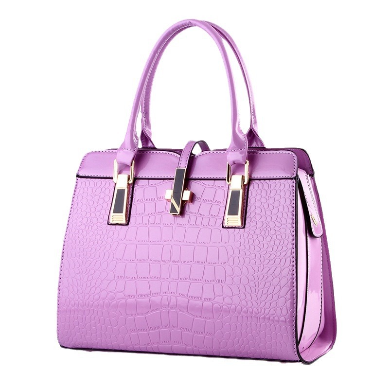 2023 primavera nuevo patrón de piedra cuero brillante en forma bloqueo del bolso mensajero las mujeres la manera 99377