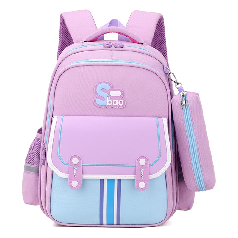 Nueva gran capacidad de los niños schoolbag niñas de la escuela primaria Grado 1-3-6 de reducción de carga de protección de la columna vertebral niños bolsa de escuela