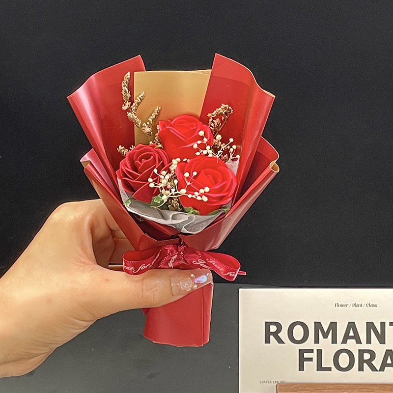ローズミニポケットブーケバレンタインデー中国のバレンタインデー母の日造花ギフトボックス装飾ギフト|undefined