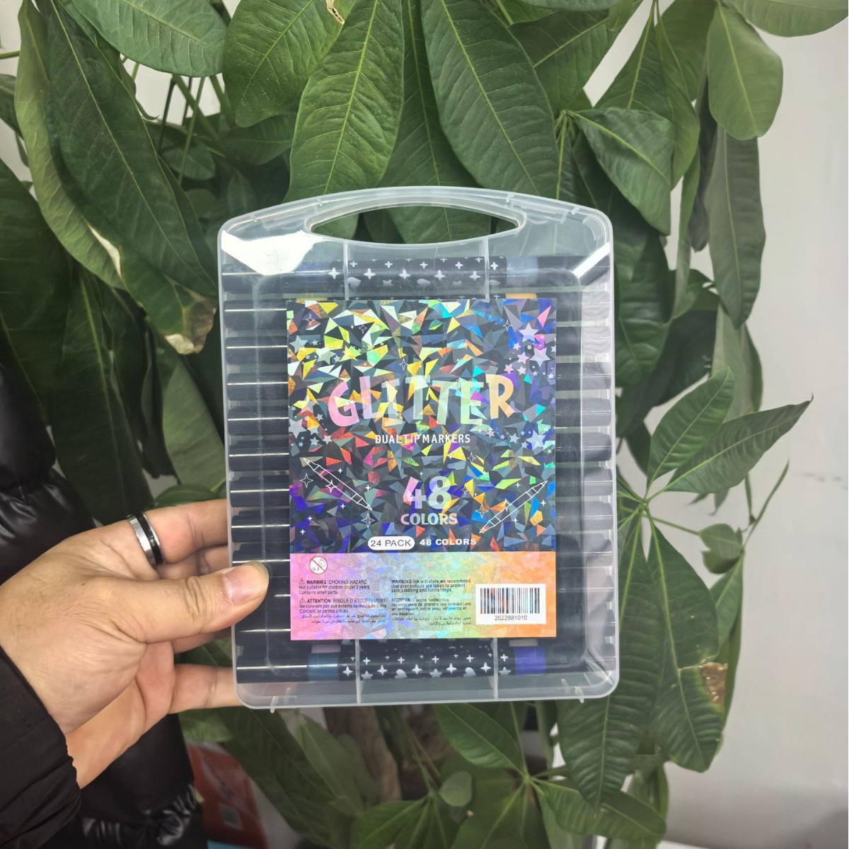 Transfronterizo flash resaltador doble cabeza conjunto de alto valor visual de los estudiantes de arte pincel de pintura marca clave pincel de polvo flash