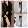 Black long bathrobe, tights