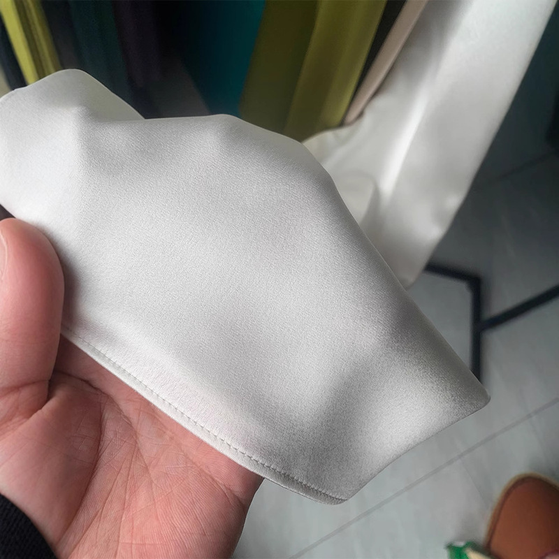 Imported Triacetate satin silky drape high-end high-waist wide-leg pants spring new straight-leg pants