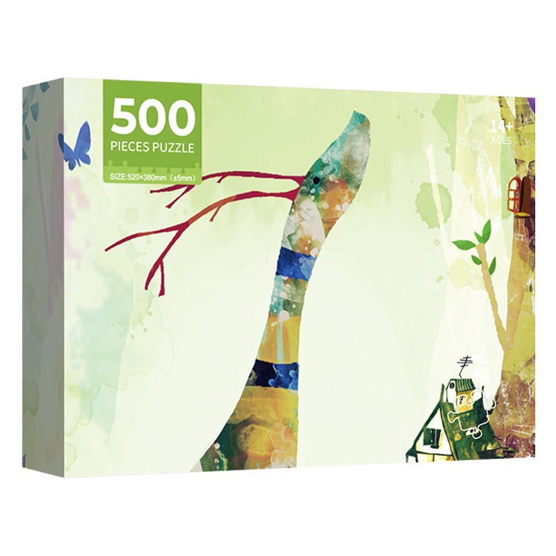 500枚のパズル子供成人レジャー玩具52*38cm hd印刷中性箱の新製品が図に来ることができる