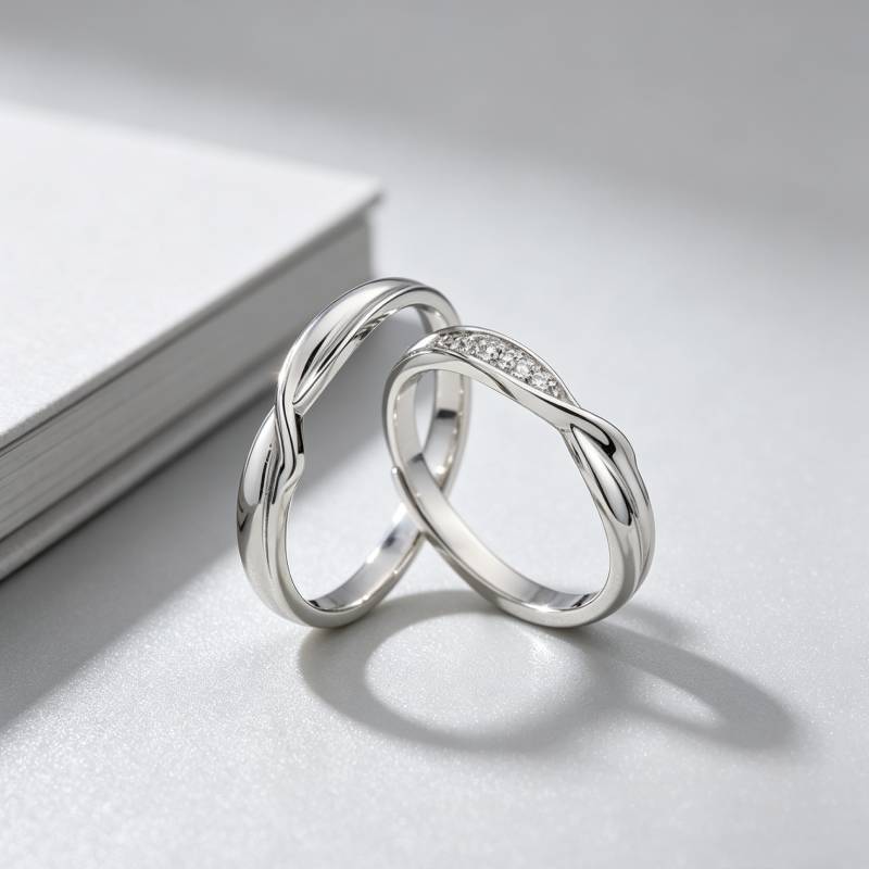 Mobius Endless Love Couple Rings, Unique Infinity Interwoven Open Rings, Fashionable Couple's Matching Rings