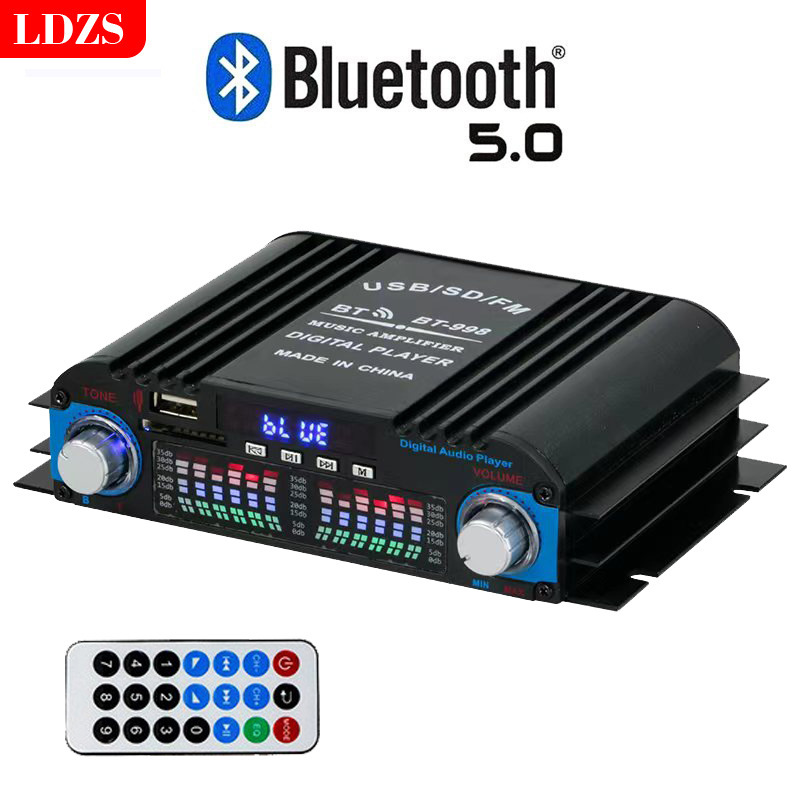 Mini Small Power Amplifier Speaker Power Amplifier Audiophile-Grade Audio Amplifier 12V Bluetooth Digital Power Amplifier