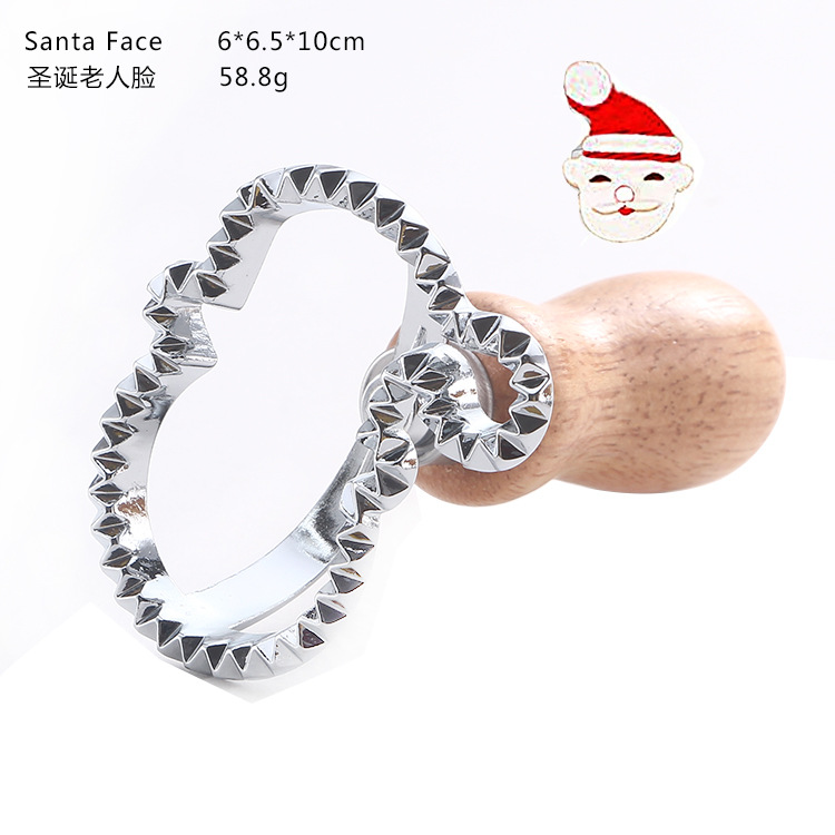 Dumpling encaje impresión aleación de zinc molde de galletas dumpling lado de la piel flor en relieve molde de galletas mango de madera rueda de cortador de pastel