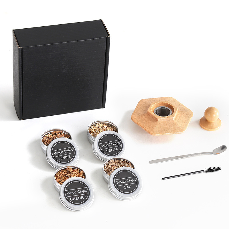 現物アマゾンスモーク器スモーク木蓋多味木屑スモーク器木製カクテルスモークセット|undefined