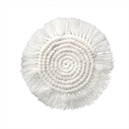 Nordic style hand-woven coaster round non-slip mat restaurant party table decoration mat picnic outdoor trendy