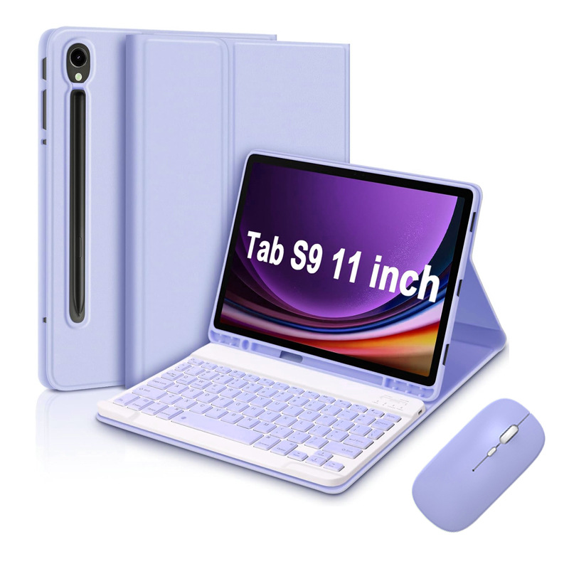 Funda desmontable con teclado Bluetooth y ratón para Samsung A9 Plus/A8/S9FE+, funda protectora de tableta