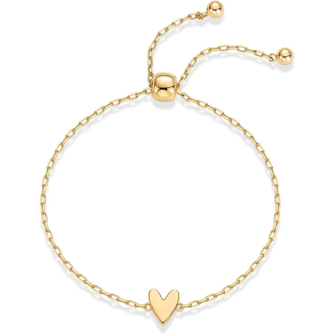 Cross-border European And American Style Sweet Ladies' Set, Heart-shaped Hollow Adjustable Pull-string Bracelet Jewelry_voghion.com