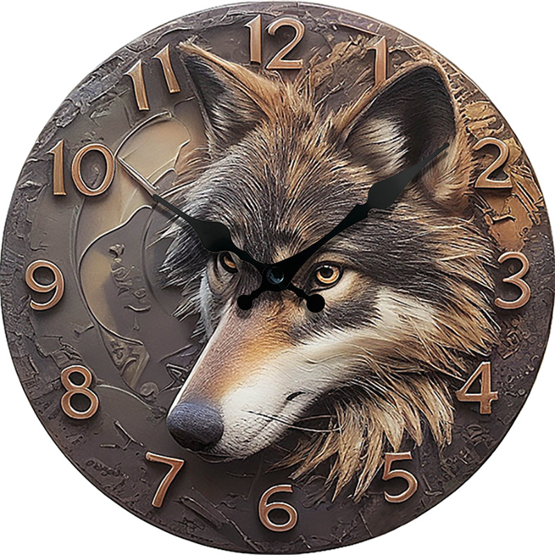 Reloj de efecto pseudo-estéreo nuevo de venta caliente transfronteriza, reloj de estilo de caricatura real, reloj de animales