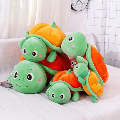 万圣节礼品软体南瓜乌龟毛绒玩具海龟动物公仔创意抱枕儿童礼物|ru
