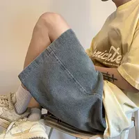 Юбка деним oversize «звёздное небо», американский стиль, летний вариант, размеры S–3XL