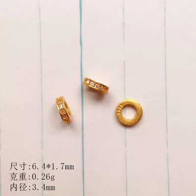 Silver Gold Plated Accessories Running Ring Semi-finished Beads DIY Crystal Jewelry Necklace S925 Silver New Product (Zərgərlik ara hissələri) - diamond-running-ring