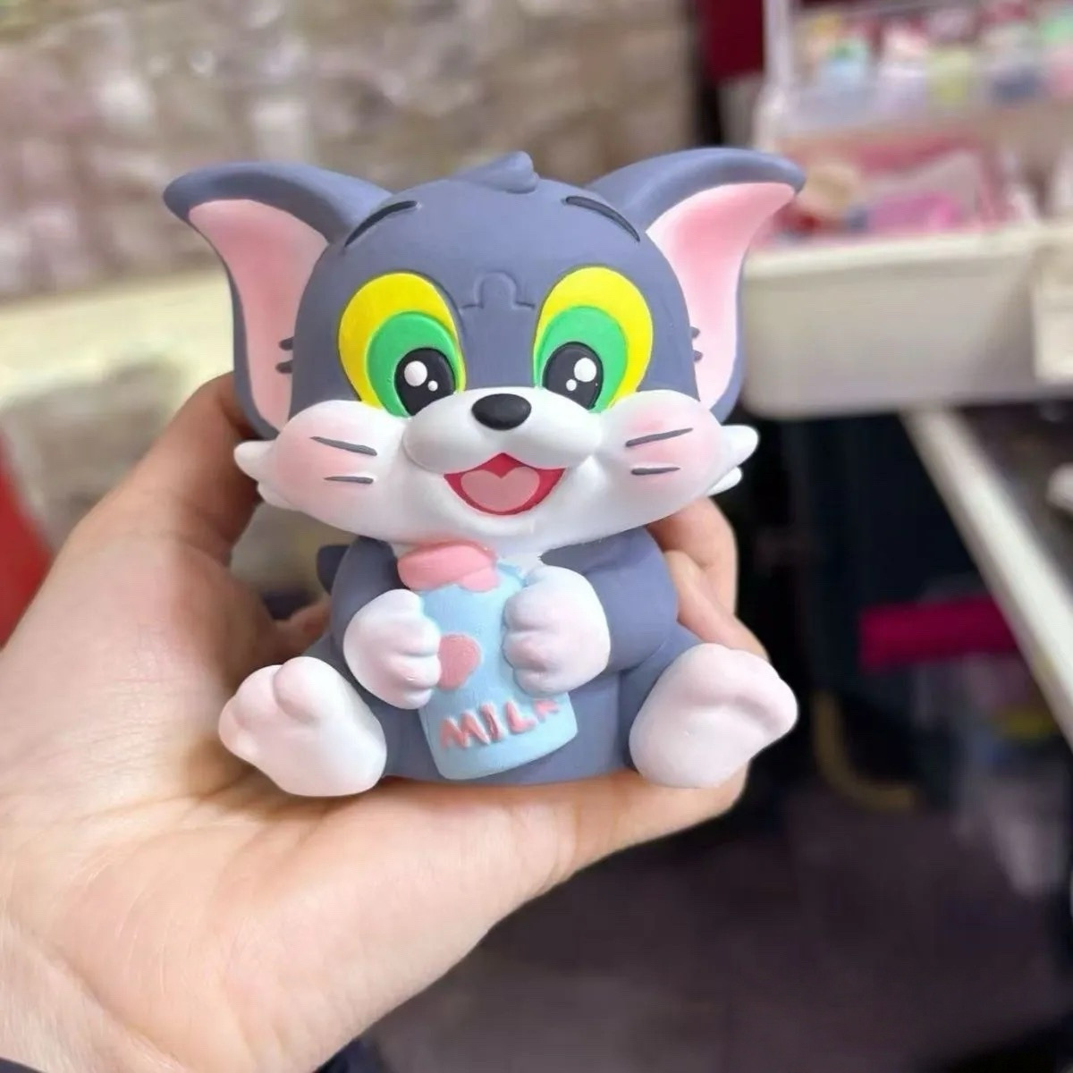 Gato y ratón Tom gato yeso muñeca mercado nocturno lindo gato 3d puesto de pintura tridimensional niños dibujos animados para colorear