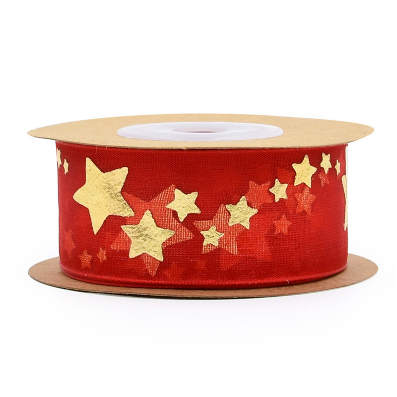 Transfronterizo nuevo clásico estrella de cinco puntas dorado cinta hecha a mano accesorios para el cabello material decoración de vacaciones regalo embalaje cinturón 10Y