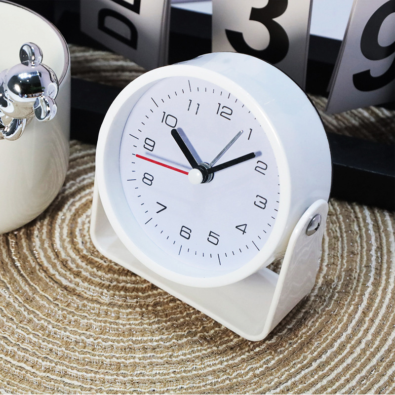 Cross-Border Children's Abs Small Alarm Clock, Student-Specific Alarm Clock, Silent Desk Clock, Battery-Powered Simple Quartz Desk Clock Wholesale