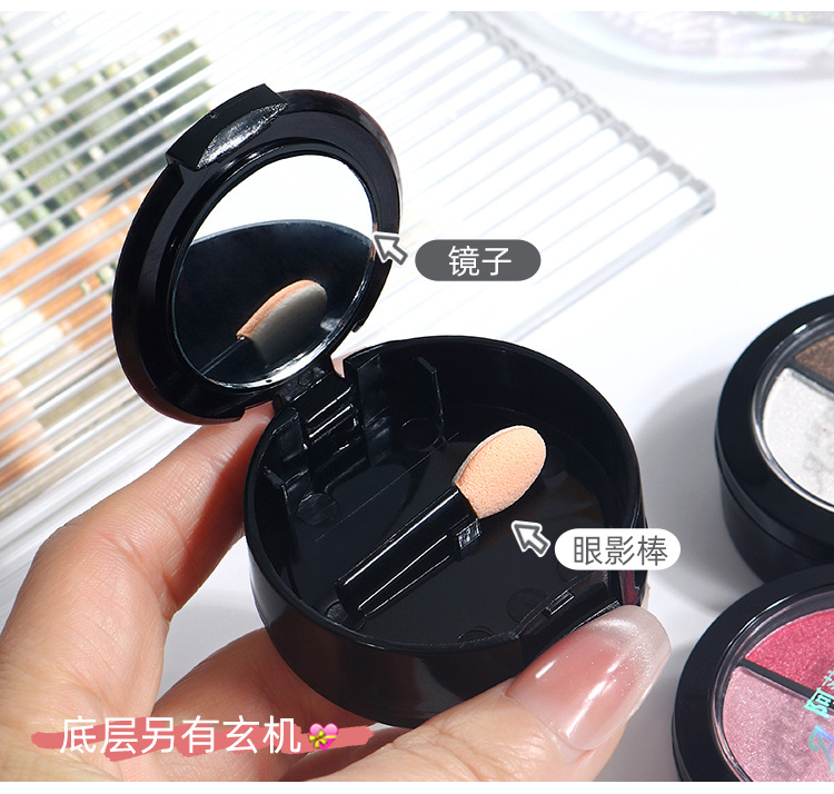 The student stage makeup with colorful eyeshadow, featuring a special blue, green, purple and pearlescent eyeshadow palette, showcases a dazzling performance of makeup undefined