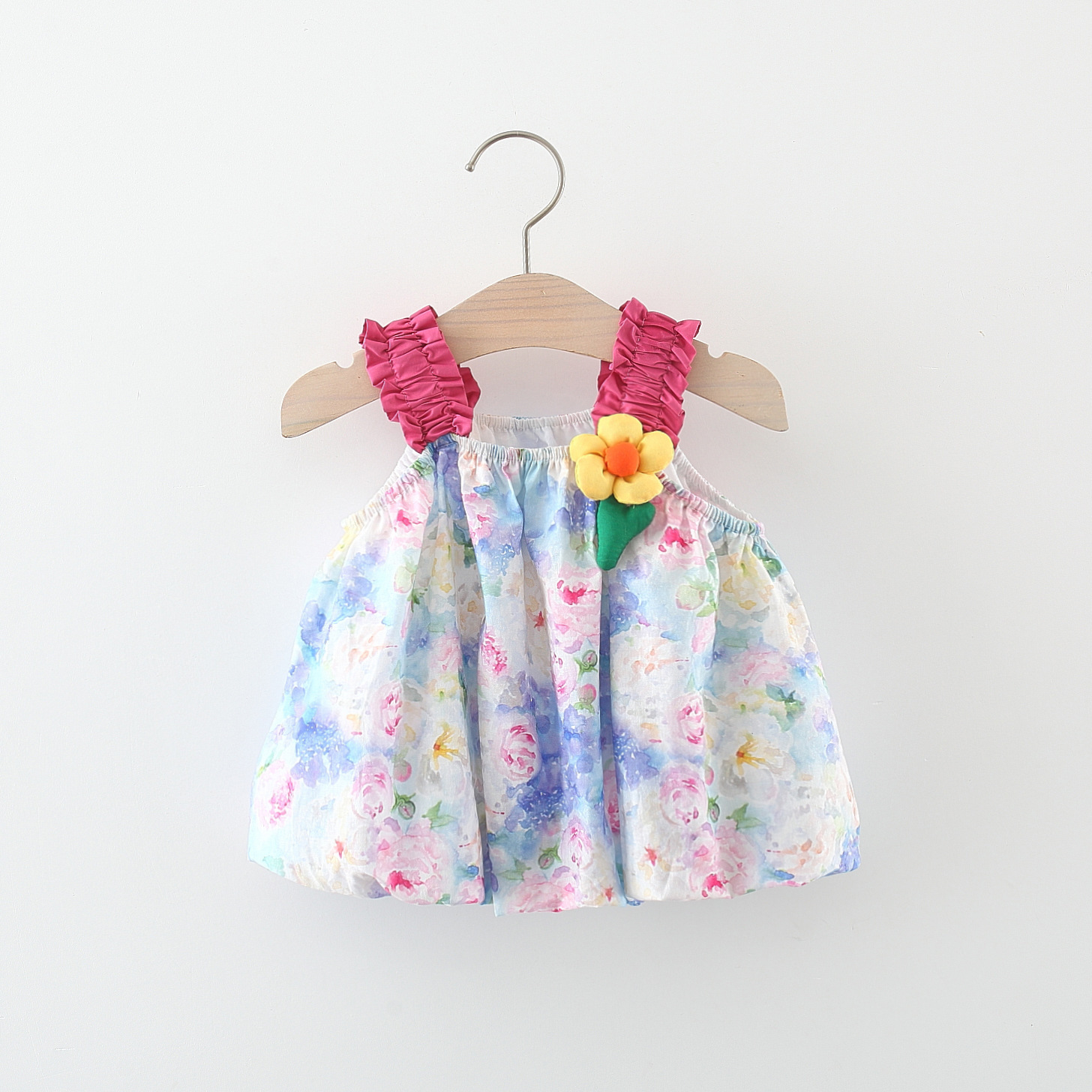 Princess Cartoon Flower Cotton Girls Dresses display picture 1