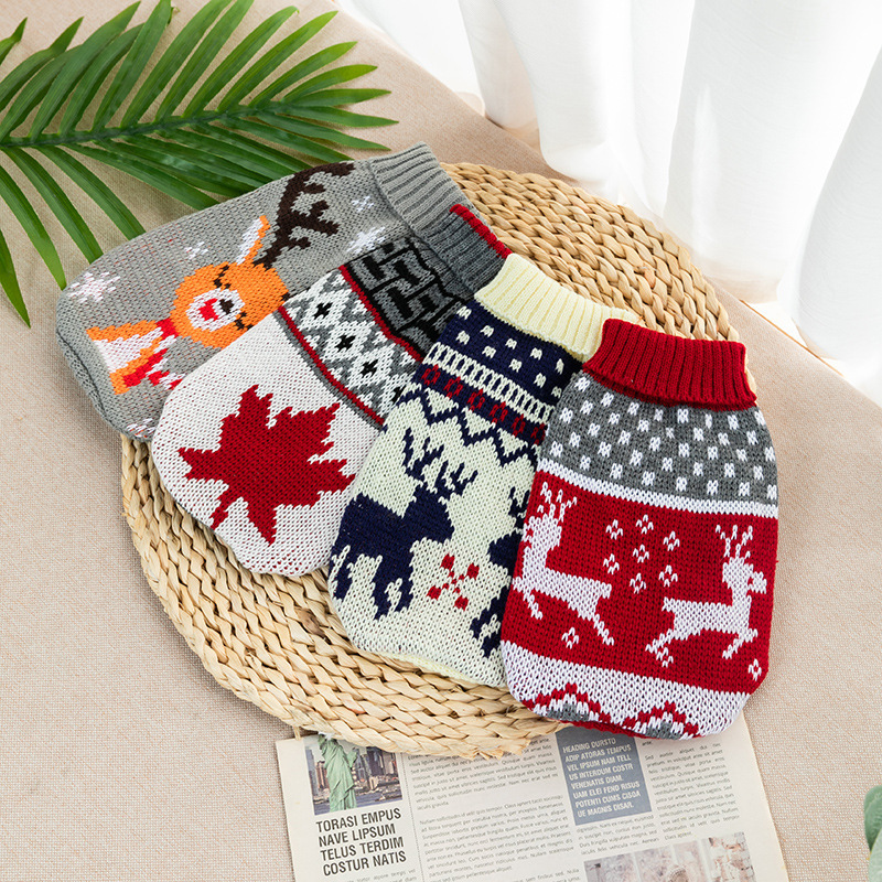 New pet sweater factory direct supply autumn and winter cat dog clothes than bear Corgi wool sweater cross-border