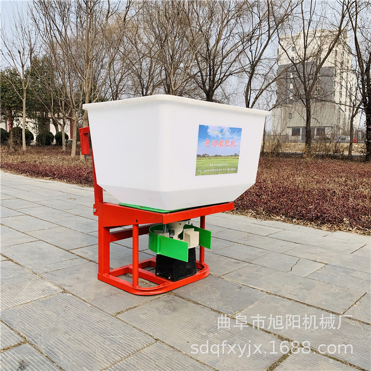 Xuyang Agricultural 24V Electric Fertilizer Spreader Tractor Front Fertilizer Spreader 350W Farmland Fertilizer Spreader