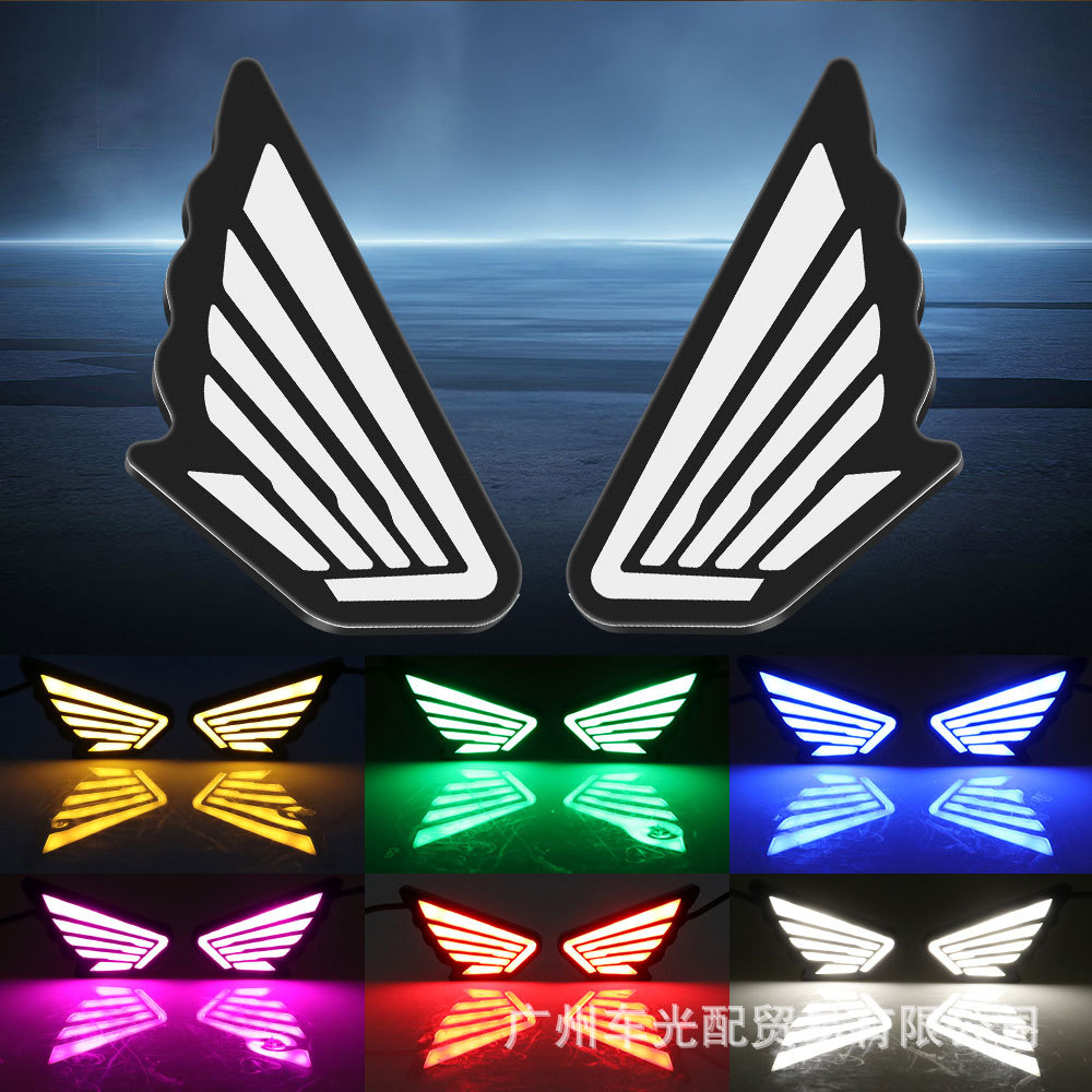 Cross-Border Hot-Selling High-Brightness Motorcycle Led Wing Eagle Eye Light Motorcycle Modification Light Strobe Brake Light Rear Tail Light