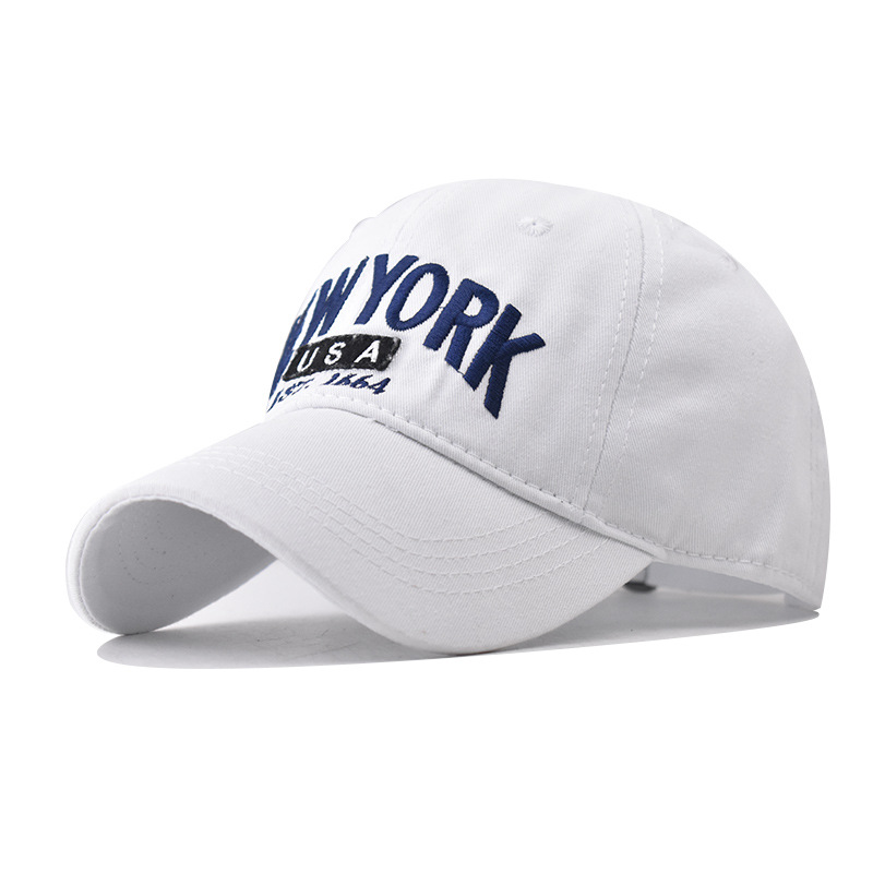 Algodón NUEVA YORK letra grande gorra de béisbol bordada para hombres y mujeres primavera, verano y otoño simple gorra a prueba de sol image 7