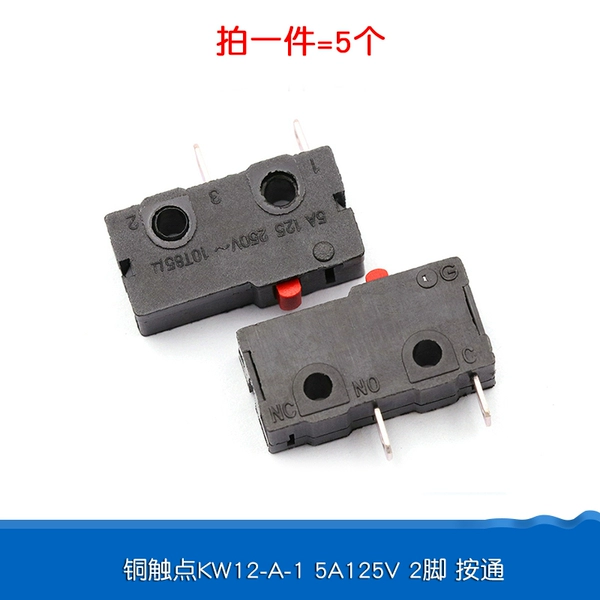 Copper contact KW12-A-1 125V 2-pin push-to-pass (5 pieces)
