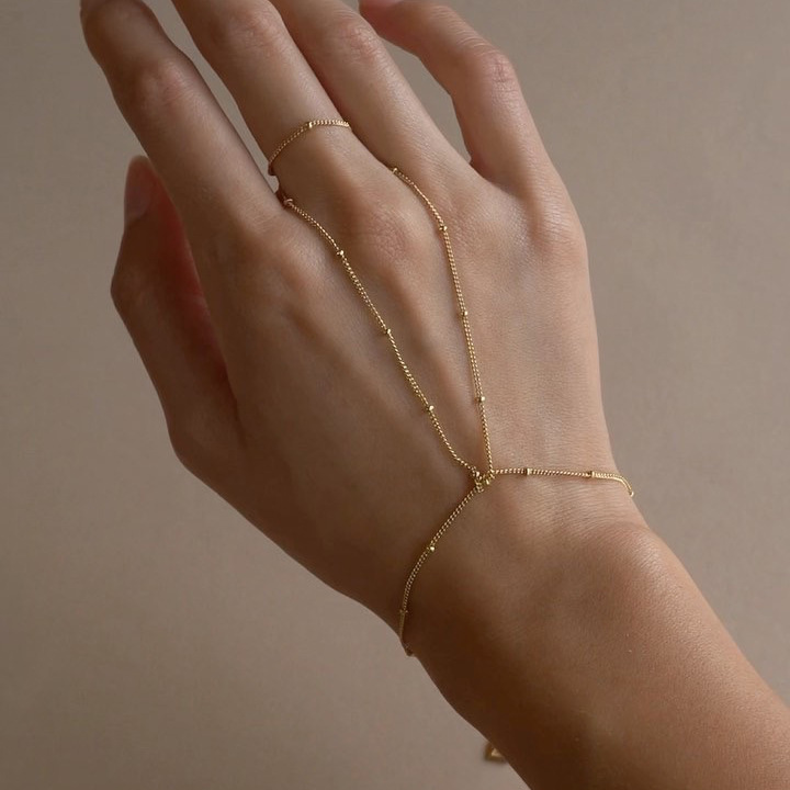 A Multi-Purpose Stainless Steel Chain Bracelet for Women, Simple Multi-Layer Finger Chain, Cold Style Slave Chain, Finger Jewelry