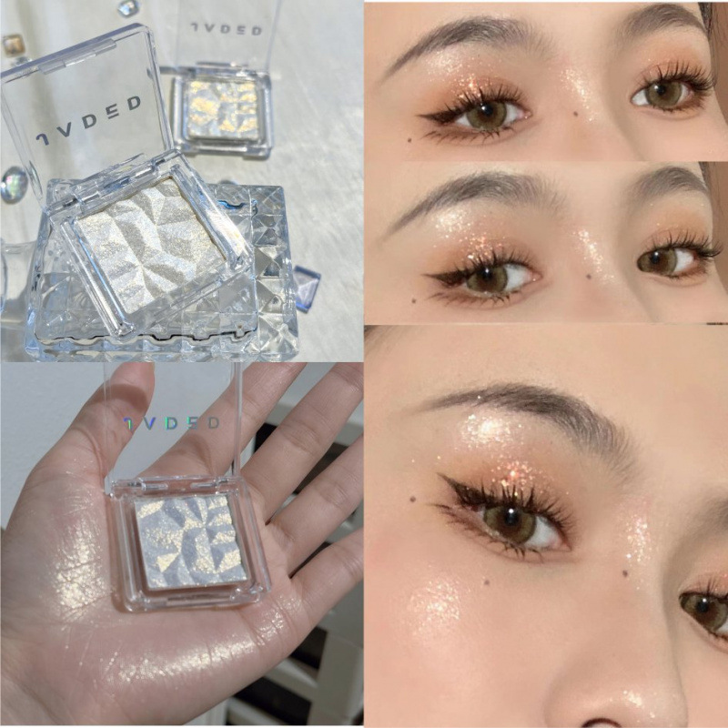 Jaded Impression High-Gloss Cowherd Single-Color Diamond Sparkling Fine Glitter Pearlescent Stereo Natural Contouring Polarized Eye Shadow Palette