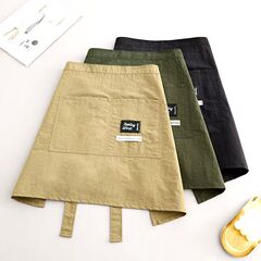 防泼水半截围裙家用厨房防污围腰印字LOGO餐饮专用成人半身工作服