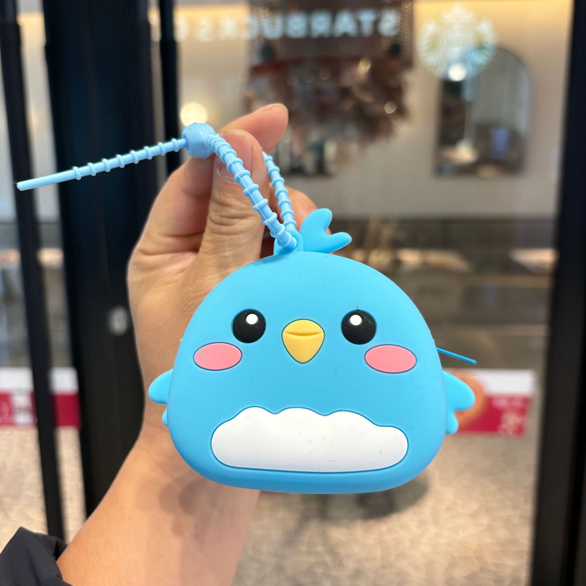 Bolsas de silicona de Año Nuevo lindas bolsas de cambio llaveros colgantes osos pareja llaveros agarrar la máquina de regalo pequeño