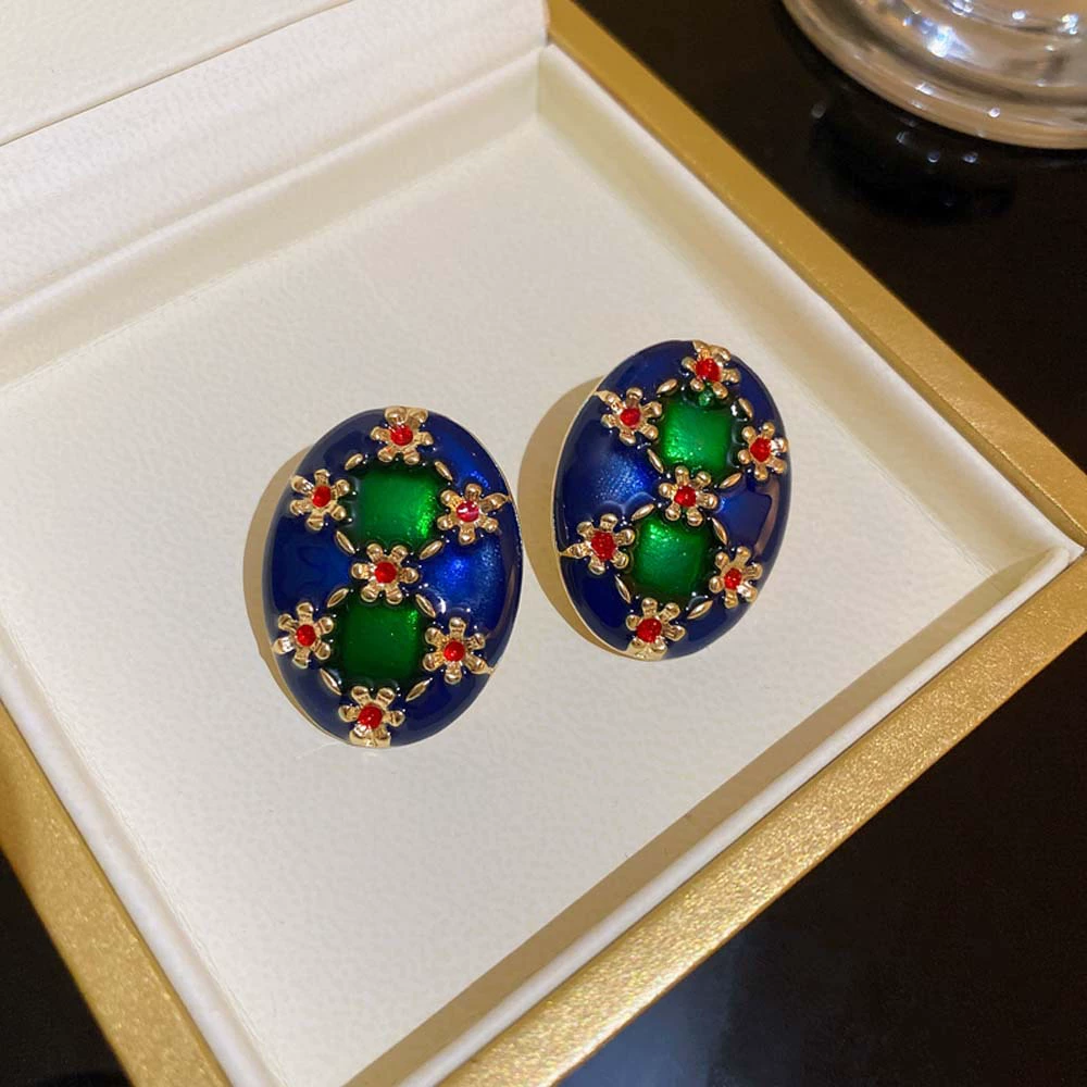 Серебряная игла из жемчуга, ретро модные серьги, цветочные, французский ретро стиль, оптовый