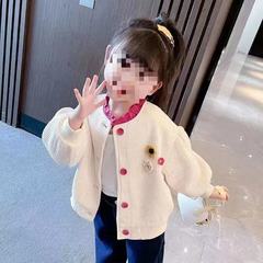 Children's Spring and Autumn 2023 Autumn Korean Children's Knit Cardigan, Stylish and Fashionable Girls' Spring and Autumn Outwear for Baby Girls